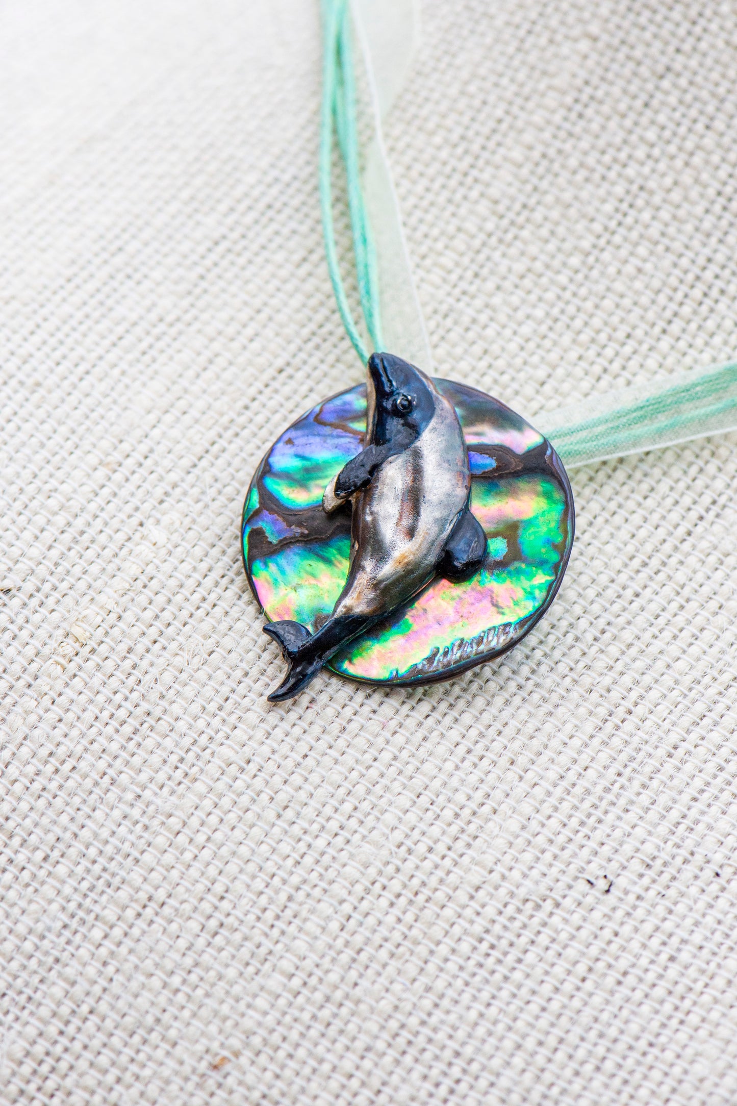 Paua Dolphin Pendant