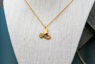Gold Plated Fantail / Piwakawaka Pendant