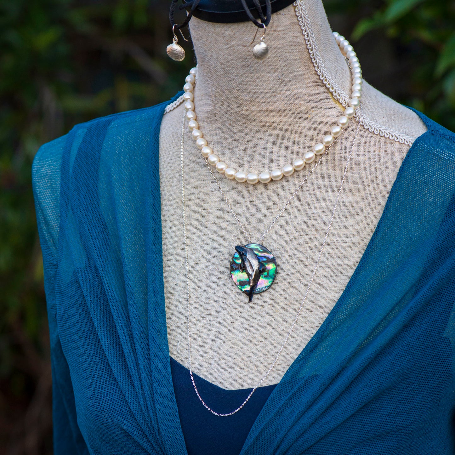 Paua Dolphin Pendant