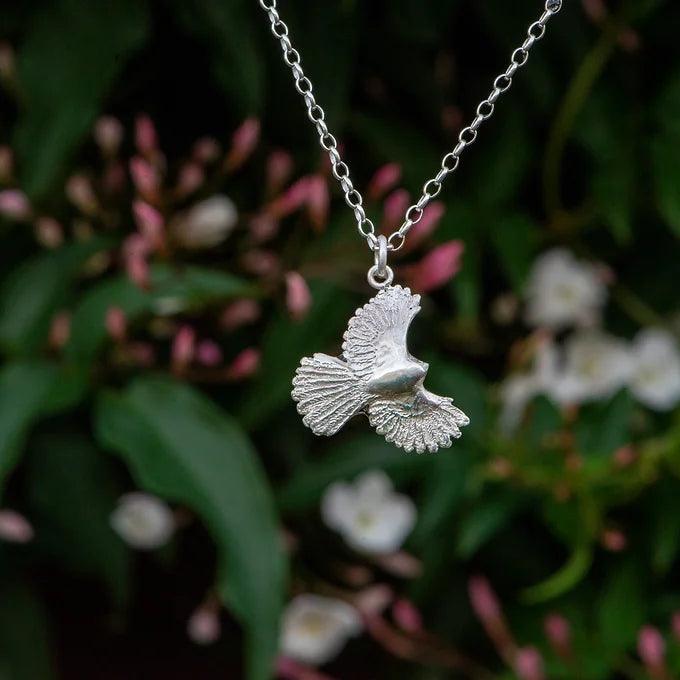 Piwakawaka Fantail Pendant - Gilded Kea Jewellery