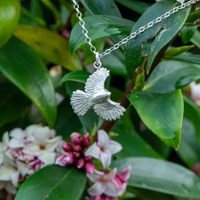 Piwakawaka Fantail Pendant - Gilded Kea Jewellery