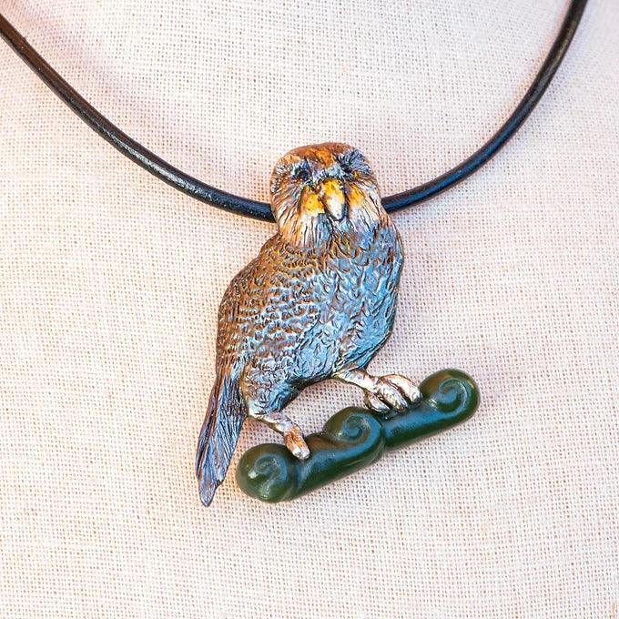 Kakapo Pendant - Gilded Kea Jewellery