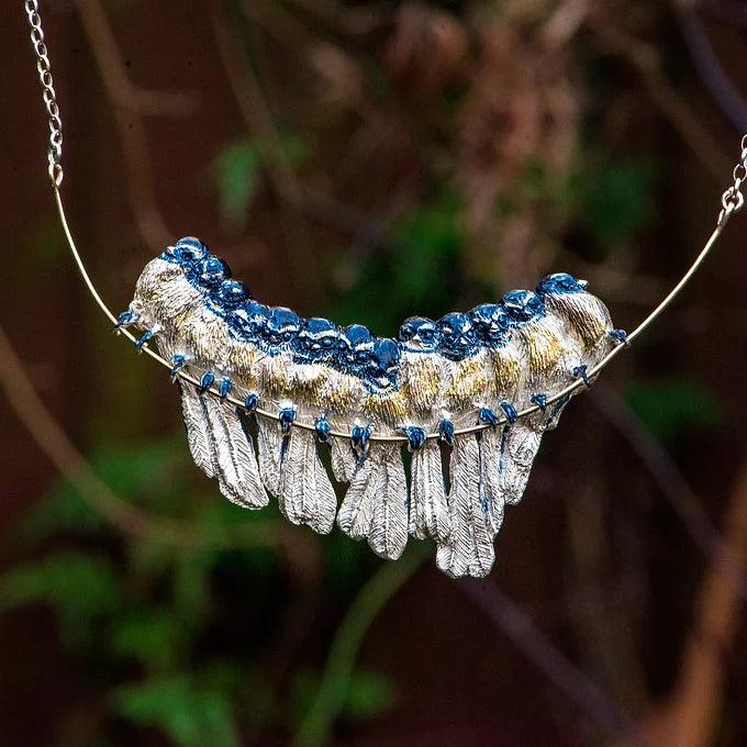 Piwakawaka / Fantail Huddle Necklace - Gilded Kea Jewellery