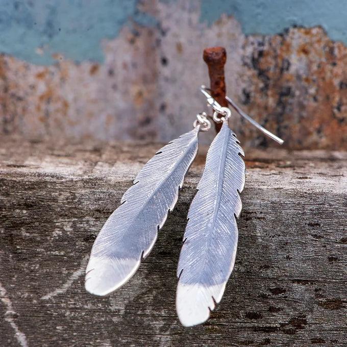 Feather Earrings - Huia - Gilded Kea Jewellery