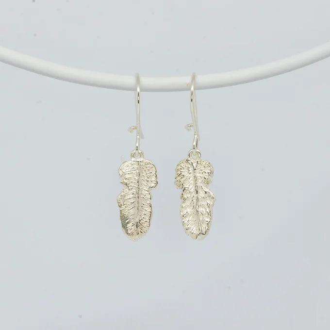 Kakapo Feather Earrings - Small - Gilded Kea Jewellery
