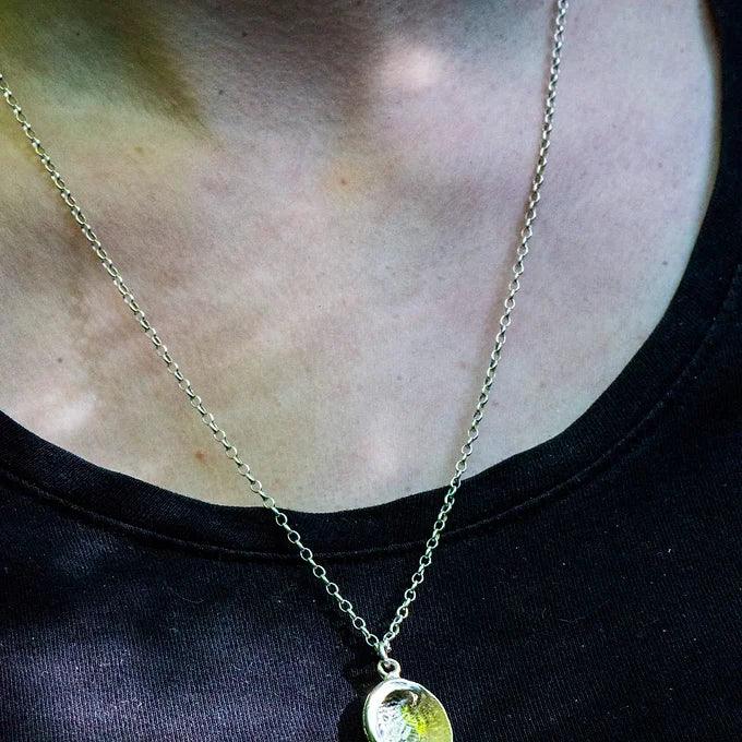 Paua shell pendant - Gilded Kea Jewellery