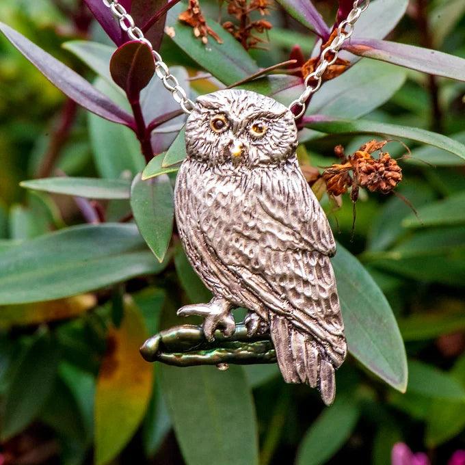 Morepork Ruru Pendant - Gilded Kea Jewellery