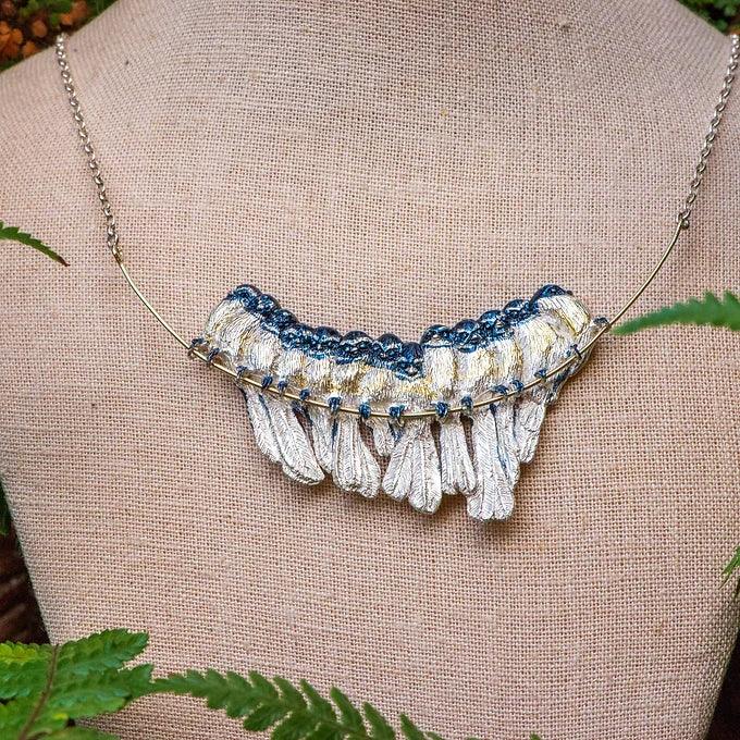 Piwakawaka / Fantail Huddle Necklace - Gilded Kea Jewellery