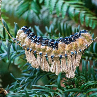 Piwakawaka / Fantail Huddle Necklace - Gilded Kea Jewellery