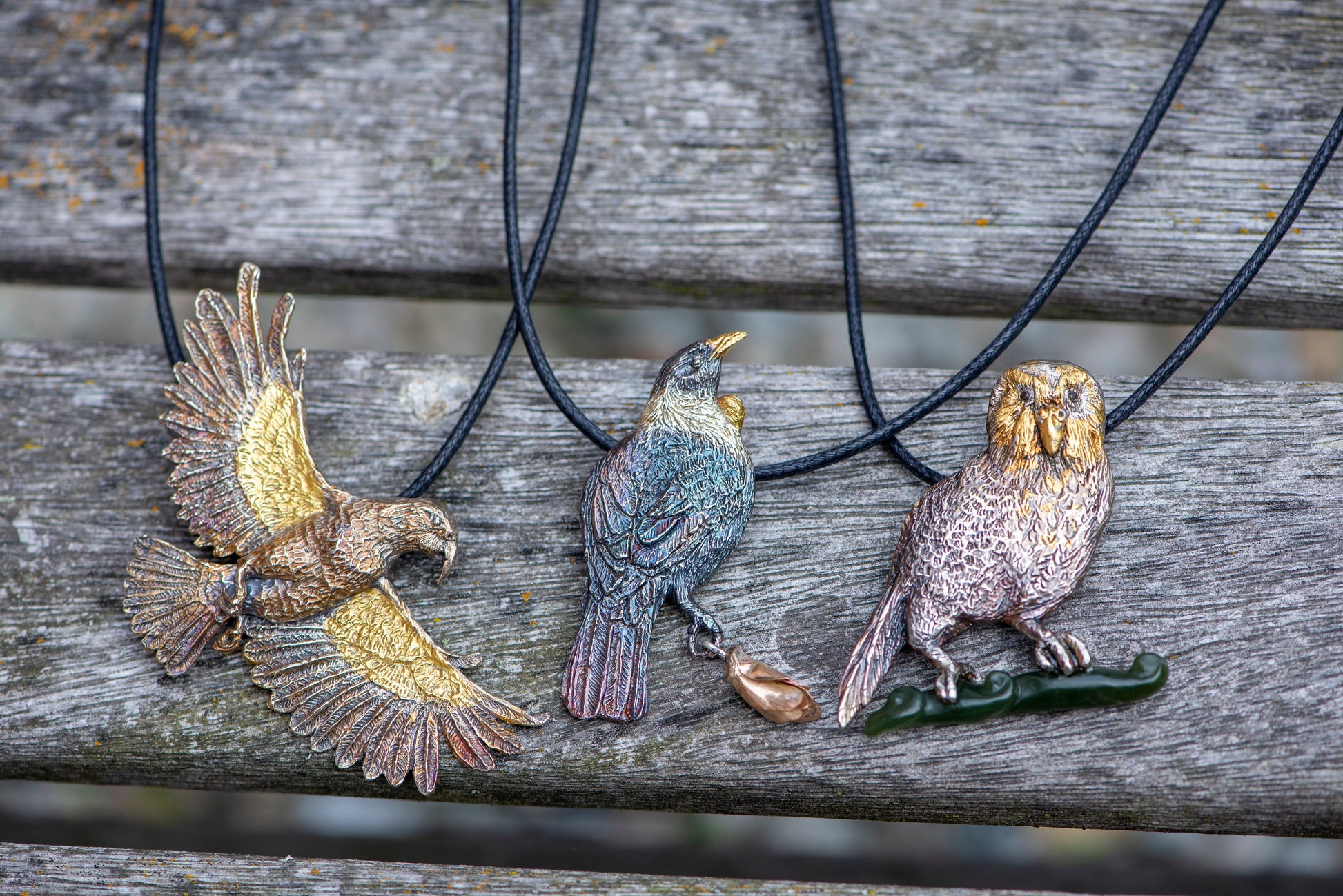 Tui Pendant - Gilded Kea Jewellery 