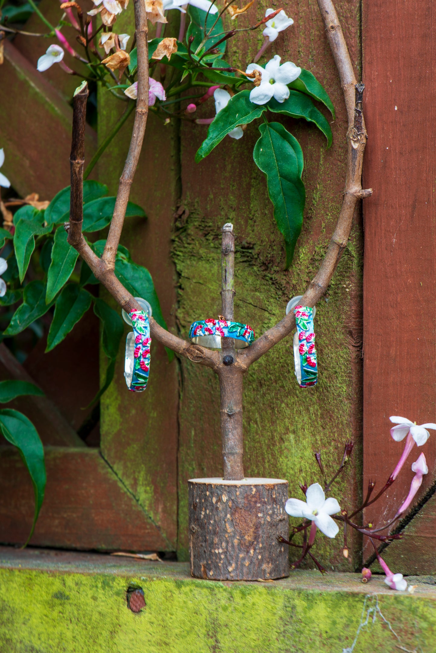 Pohutukawa Hoop Earrings