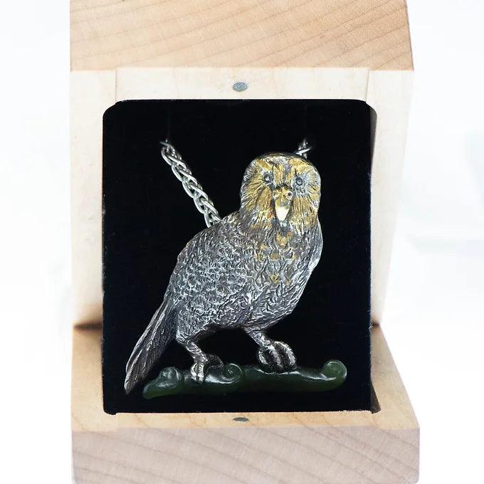 Kakapo Pendant - Gilded Kea Jewellery 