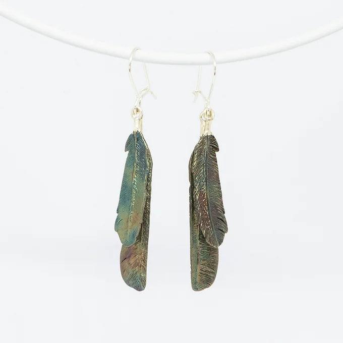 Mixed Tui Feather Earrings - Gilded Kea Jewellery 