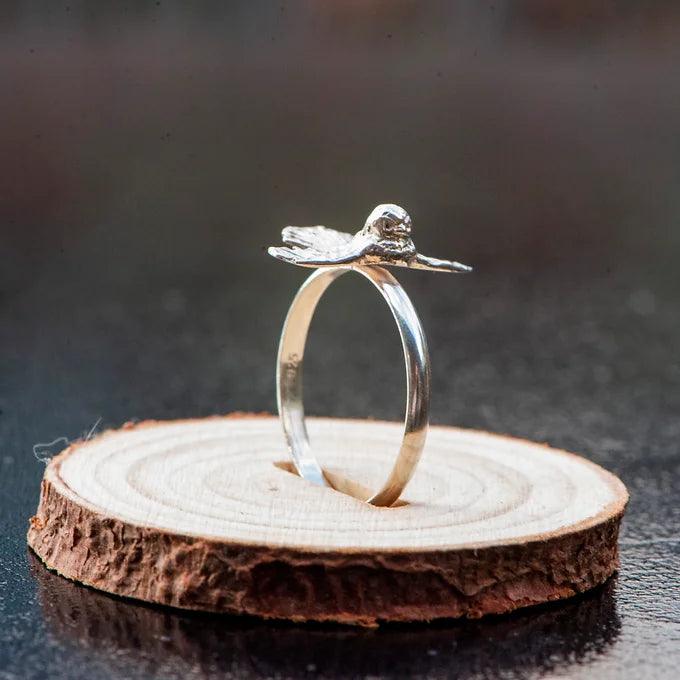 Piwakawaka / Fantail Ring - Gilded Kea Jewellery 