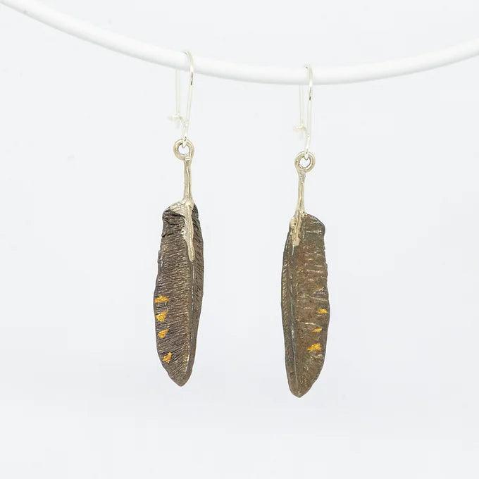 Kea Feather Earrings - Gilded Kea Jewellery 