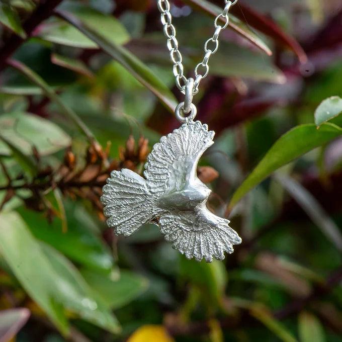 Piwakawaka Fantail Pendant - Gilded Kea Jewellery 